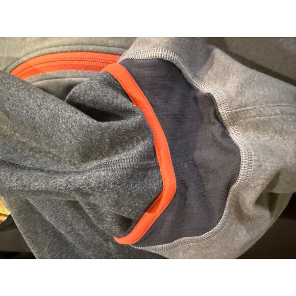 Lululemon Mens Active Full Zip Gray Jacket Orange  XL - Picture 6 of 8